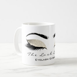 Taza De Café Eyelash Extenention Beauty Studio Ivory Purpurina
