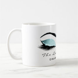 Taza De Café Eyelash Extension Beauty Studio Aqua Blue Purpurin