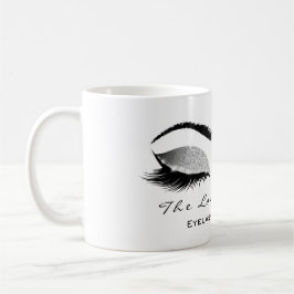 Taza De Café Eyelash Extensión Estudio de belleza Gris Silver G