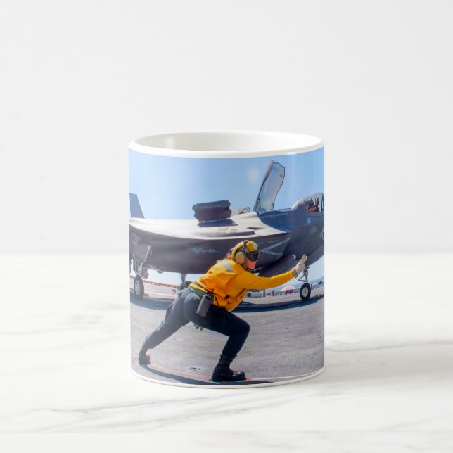 Taza De Café F-35B LIGHTNING II Lanzamiento Mug (Centro)