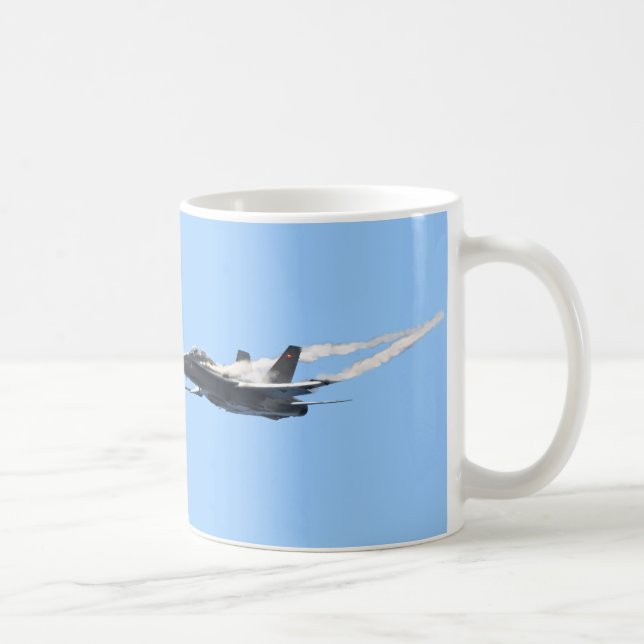 Taza De Café F/A-18 Fighter Jet Plane Air Show Stunt (Derecha)