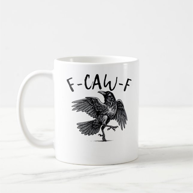Taza De Café F Caw F Crow Retro Classic Style (Izquierda)