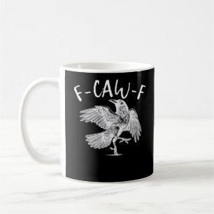 Taza De Café F-Caw-F Gráfico Antiguo Cuervo