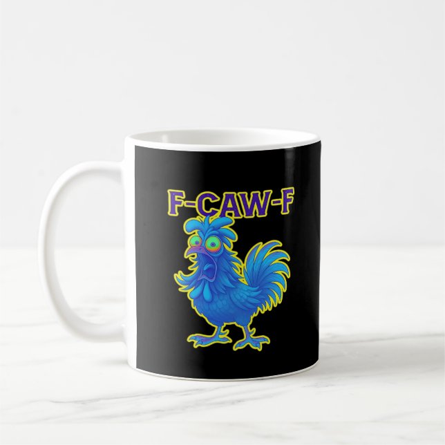Taza De Café F-Caw-F Pollo Clásico Creativo Casual (Izquierda)