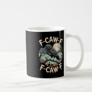 Taza De Café F-caw-f Zombie Crow Halloween Black Crow Vintage H