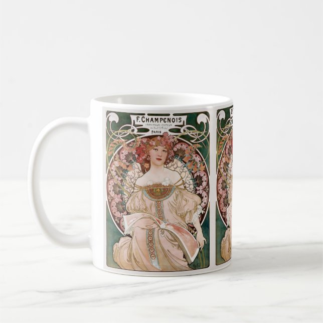 Taza De Café F. Champenois Imprimeur-Editeur de Alphonse Mucha (Izquierda)