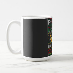 Taza De Café F-GUAJ-Gallo que grita divertido fea Navidad