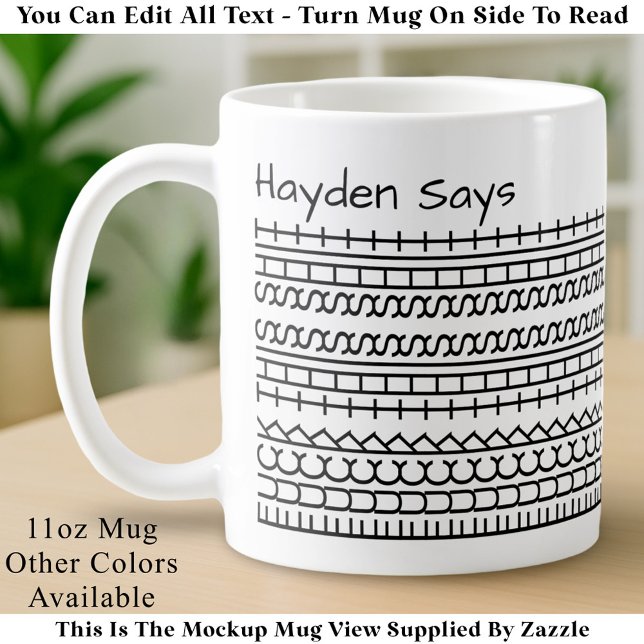 Taza De Café F**k Este Mensaje Escondido 144BW Funny Office (Subido por el creador)