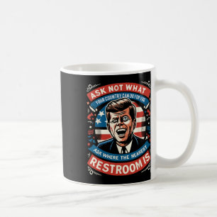 Taza De Café F. Kennedy Gracioso Meme Patriótico Toilet 4 De Ju