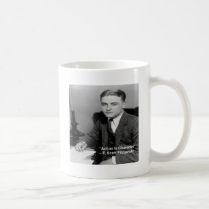 Taza De Café F Scott Fitzgerald "La Acción es Carácter" Regalos