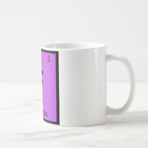 Taza De Café F - Símbolo de tabla periódica de química municipa