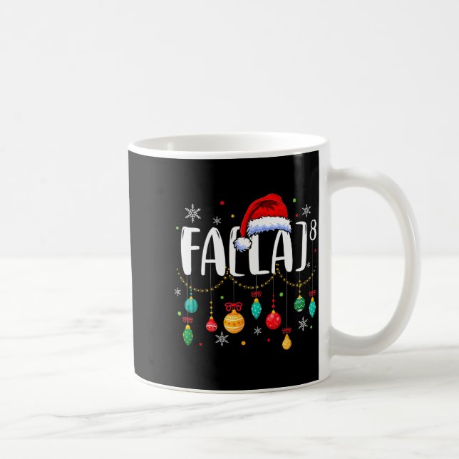 Taza De Café Fa (la) 8 Funny Christmas Santa Fa La Math Teacher (Derecha)