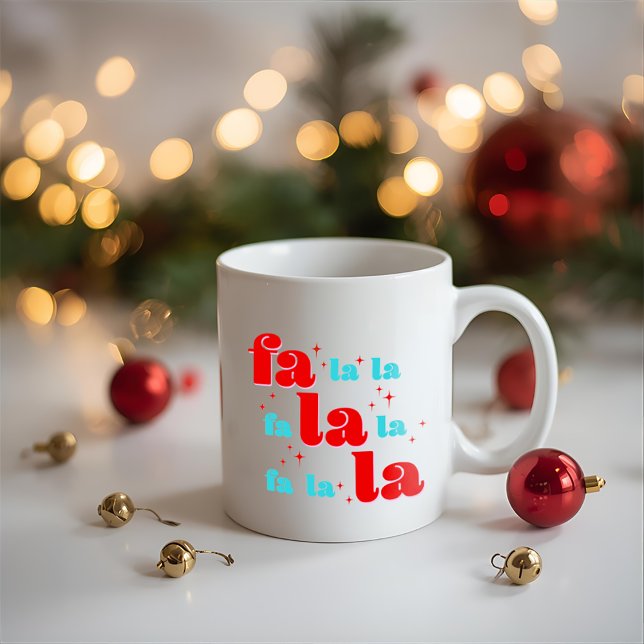 Taza De Café Fa La La Navidad (Subido por el creador)