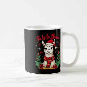 Taza De Café Fa La Llama Navidades Gratuitas Alpaca