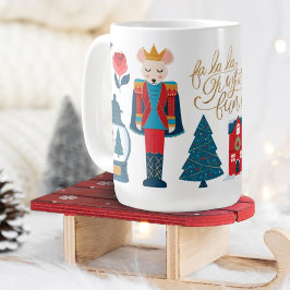 Taza De Café Fa La Oh Qué Navidades Divertidos Caracteres Nutcr