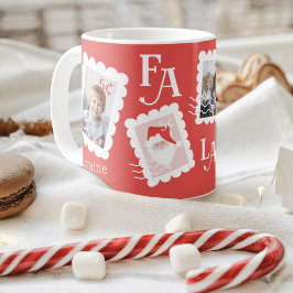 Taza De Café Fa La Santa Claus Navidades foto de sello de rehen