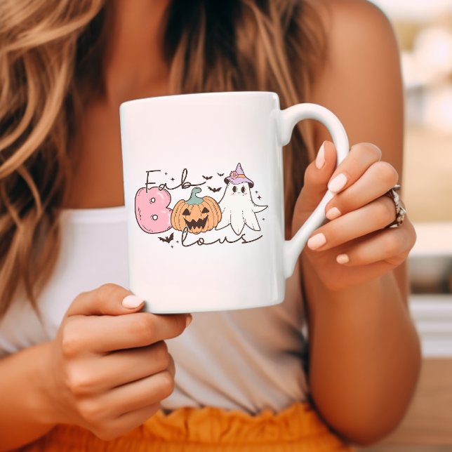 Taza De Café Fab-boo-lous Retro Groovy Halloween (Subido por el creador)