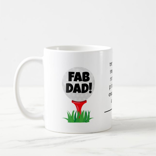 Taza De Café "¡FAB DAD!" Café del Día del Padre para papá de Go (Izquierda)