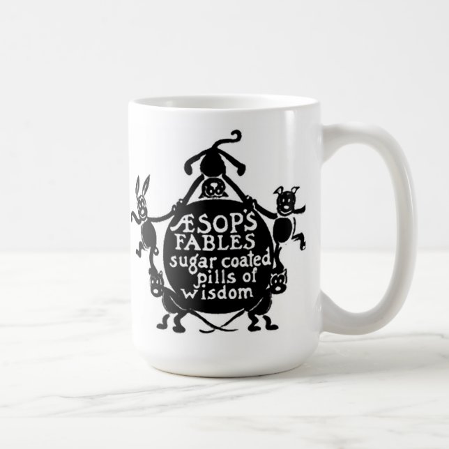 Taza De Café Fables Frontispiece de Aesop (Derecha)