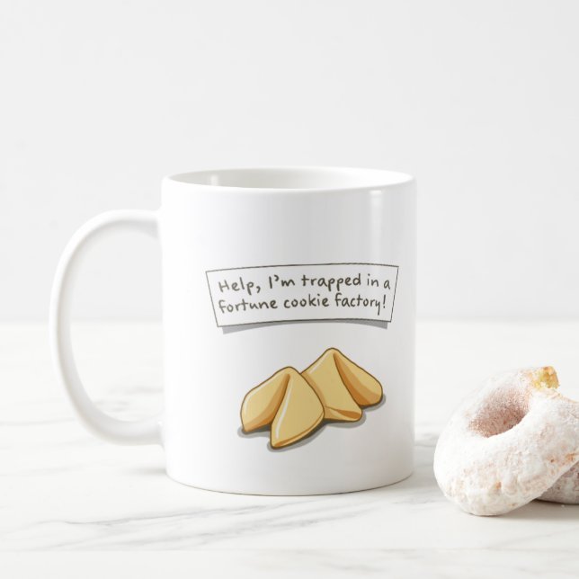 Taza De Café Fábrica de galletas de Fortune (Con donut)