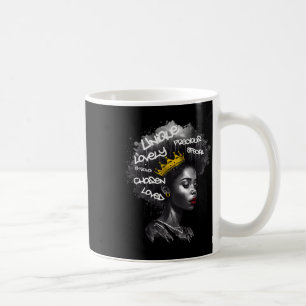 Taza De Café Fabulosa Mujer Afronegra Con Palabras Empoderadora