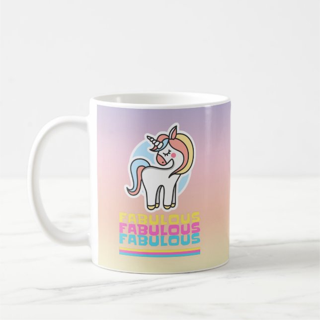 Taza De Café Fabulosa Unicornio (Izquierda)