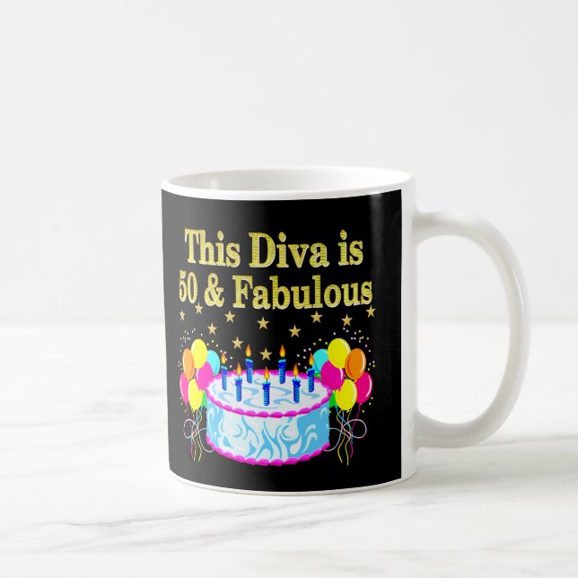 TAZA DE CAFÉ FABULOSO 50.º DISEÑO DE CELEBRACIÓN FIESTA (Derecha)