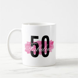 Taza De Café Fabuloso 50 color de agua rosado giratorio