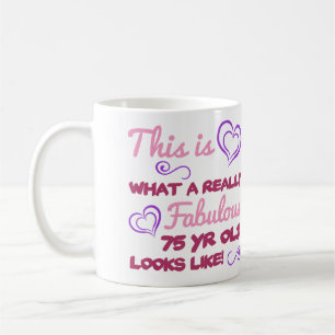 Taza De Café Fabuloso 75º Cumpleaños Para Las Mujeres
