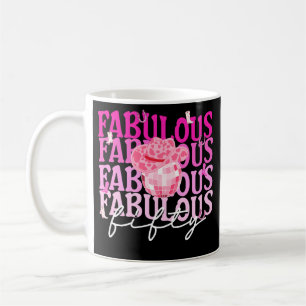 Taza De Café Fabuloso Cincuenta Cowgirl Disco 50 cumpleaños