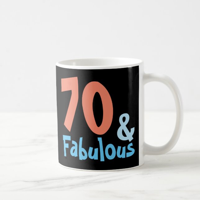 Taza De Café Fabuloso cumpleaños Black Retro (Derecha)