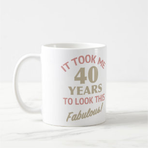 Taza De Café Fabuloso cumpleaños número 40