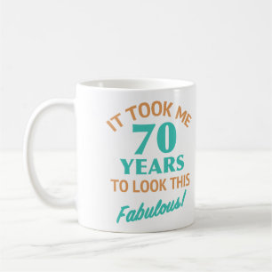 Taza De Café Fabuloso cumpleaños número 70