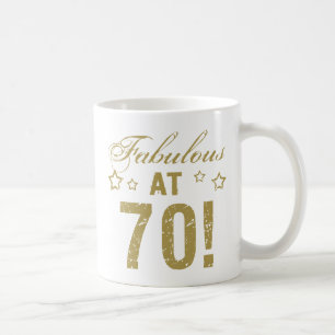 Taza De Café Fabuloso cumpleaños número 70