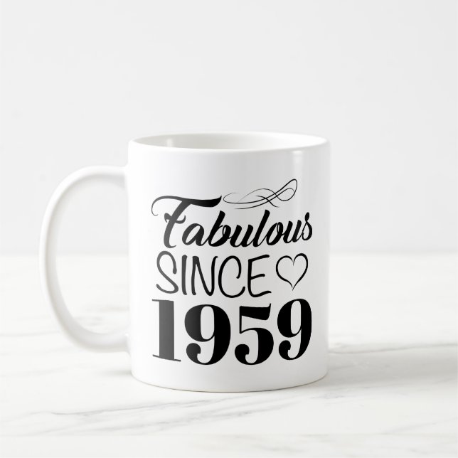 Taza De Café Fabuloso desde 1959 cumpleaños número 60 (Izquierda)