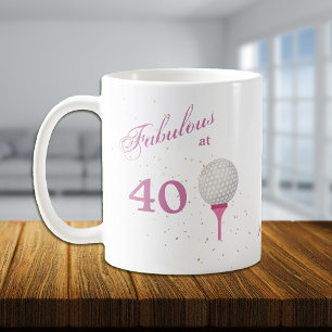 Taza De Café Fabuloso en 40 Golf Personalizado