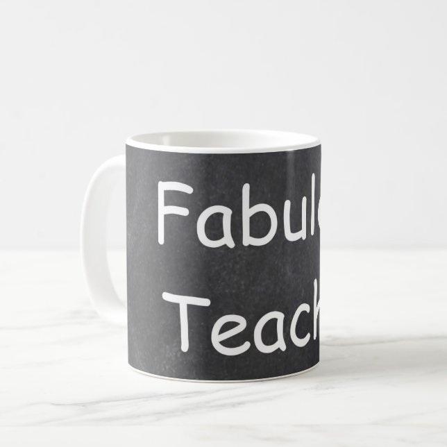 Taza De Café Fabuloso Teacher Chalkboard Design Gift Idea (Anverso izquierdo)