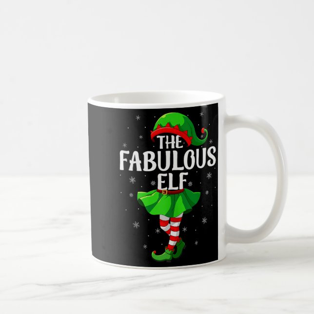 Taza De Café Fabulous Elf Christmas Girls Women Elf Squad Xmas  (Derecha)