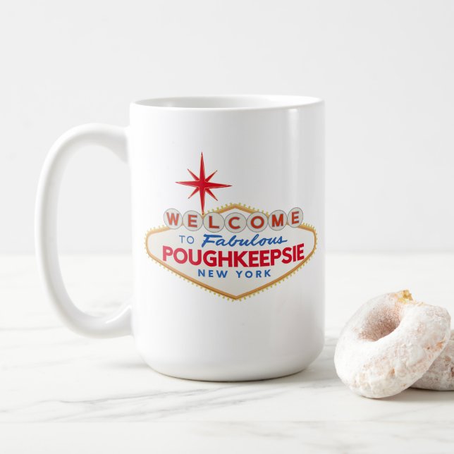 Taza De Café Fabulous Poughkeepsie New York (Con donut)