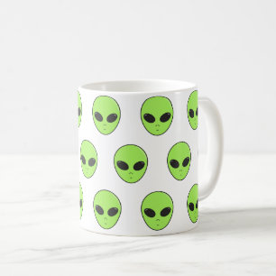 Taza De Café faces alien green