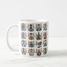Taza De Café Faces on the Street Mug