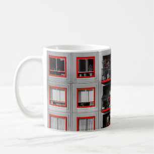 Taza De Café Fachada Roja Zuidoost Balcony Building Photography
