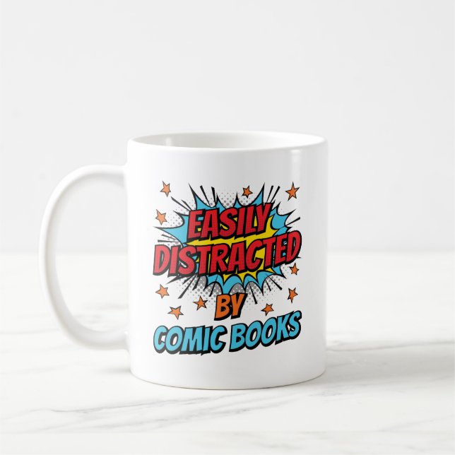 Taza De Café Fácilmente distrado por los cómicos cómicos Lover (Izquierda)