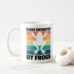Taza De Café Fácilmente Distraído Por Amantes De Ranas Genial R