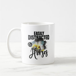 Taza De Café Fácilmente Distraído por Caballos Amante de Caball