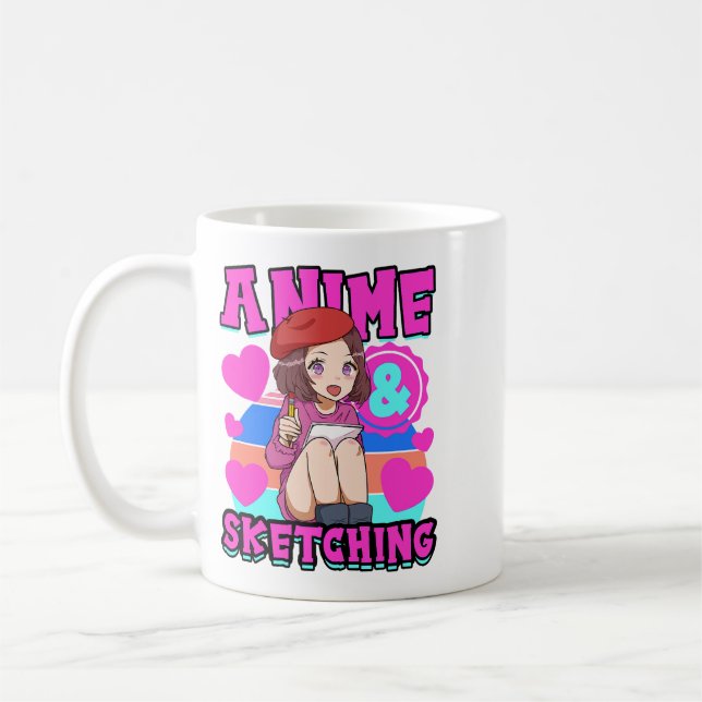 Taza De Café Fácilmente distraído por el anime y bosquejando ka (Izquierda)