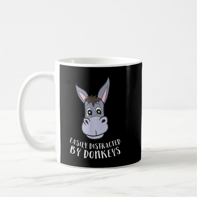 Taza De Café Fácilmente Distraído Por El Burro Gracioso  (Izquierda)