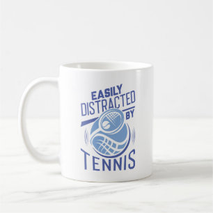 Taza De Café Fácilmente Distraído Por El Tenis
