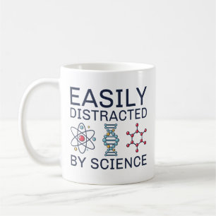 Taza De Café Fácilmente Distraído Por La Ciencia