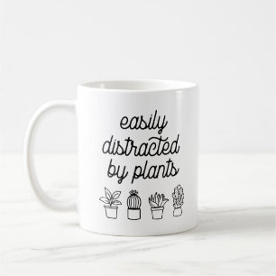 Taza De Café Fácilmente distraído por las plantas
